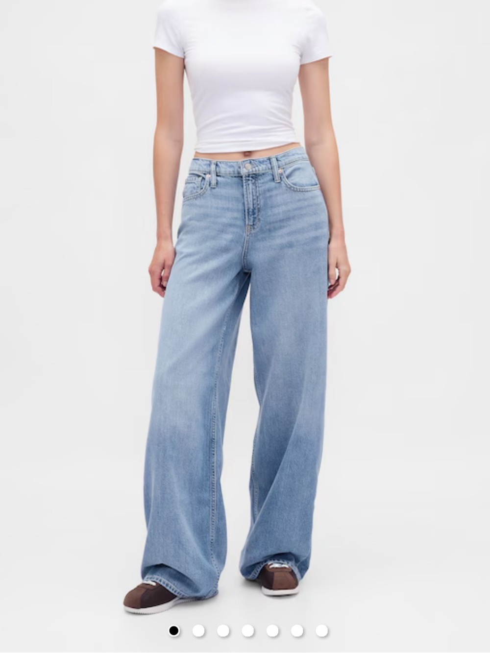 GAP Light Blue Mid Rise UltraSoft Baggy Jeans